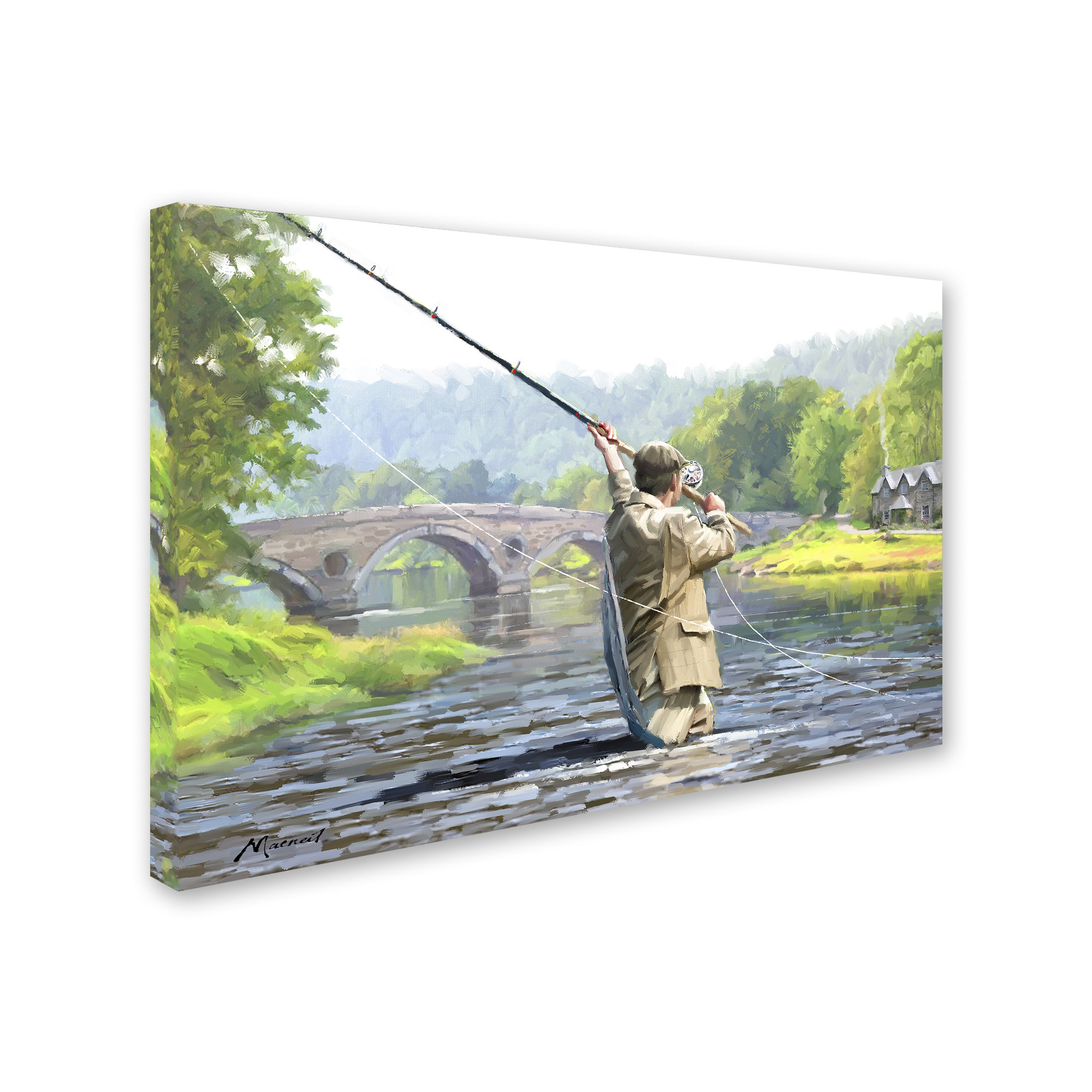 Fishing Hook Canvas Wall Art, Angler's Artistic Print, Fisherman's