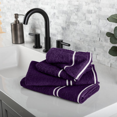 Ensemble de serviettes 8 pièces - Accessoires de salle de bain en coton avec 2 serviettes de bain, 2 serviettes à main, 2 débarbouillettes et 2 serviettes à doigts par Lavish Home