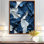 «Bliss Of Happiness In Aegean Blue», peinture abstraite sur toile