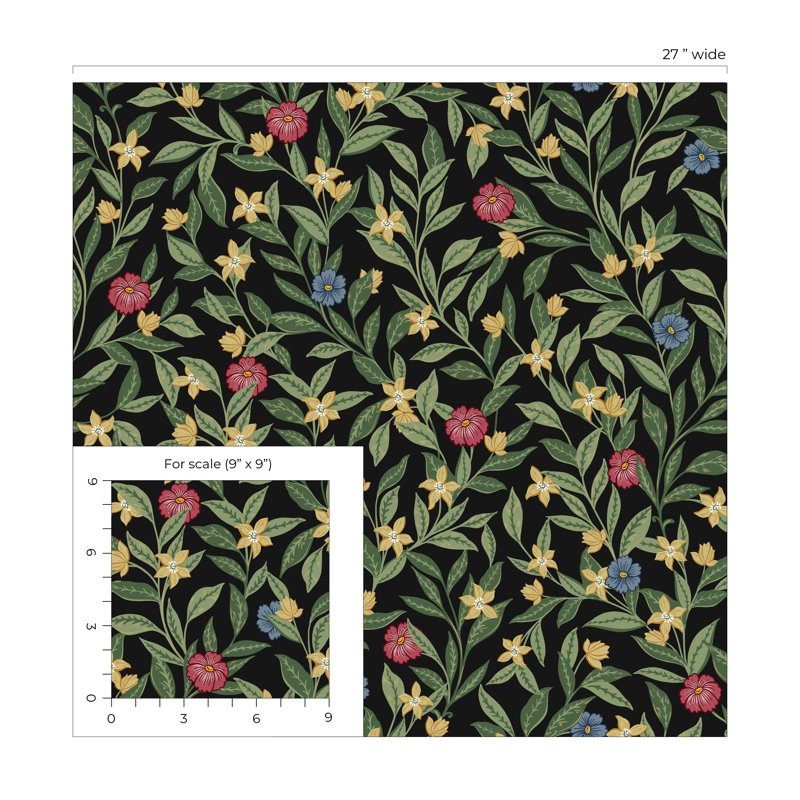 Rouleau de fleurs Addilee, Noir / vert / or / rose / bleu