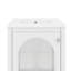 Meuble-lavabo de 20 po avec lavabo, armoire de salle de bain avec porte en verre