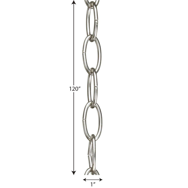 10 pi de chaîne de calibre 9, Nickel brossé