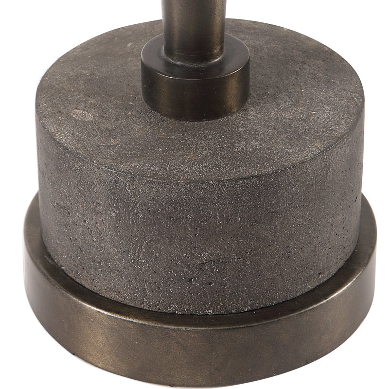 Table de bout à piédestal Tanvir, Bronze / gris