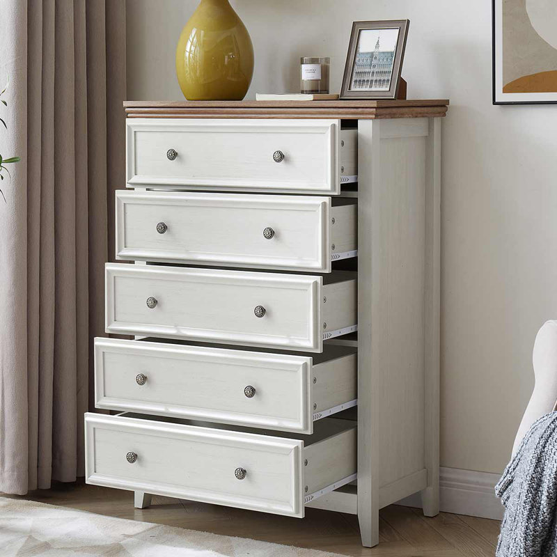 Solution de rangement moderne pour commode à 5 tiroirs pour le salon