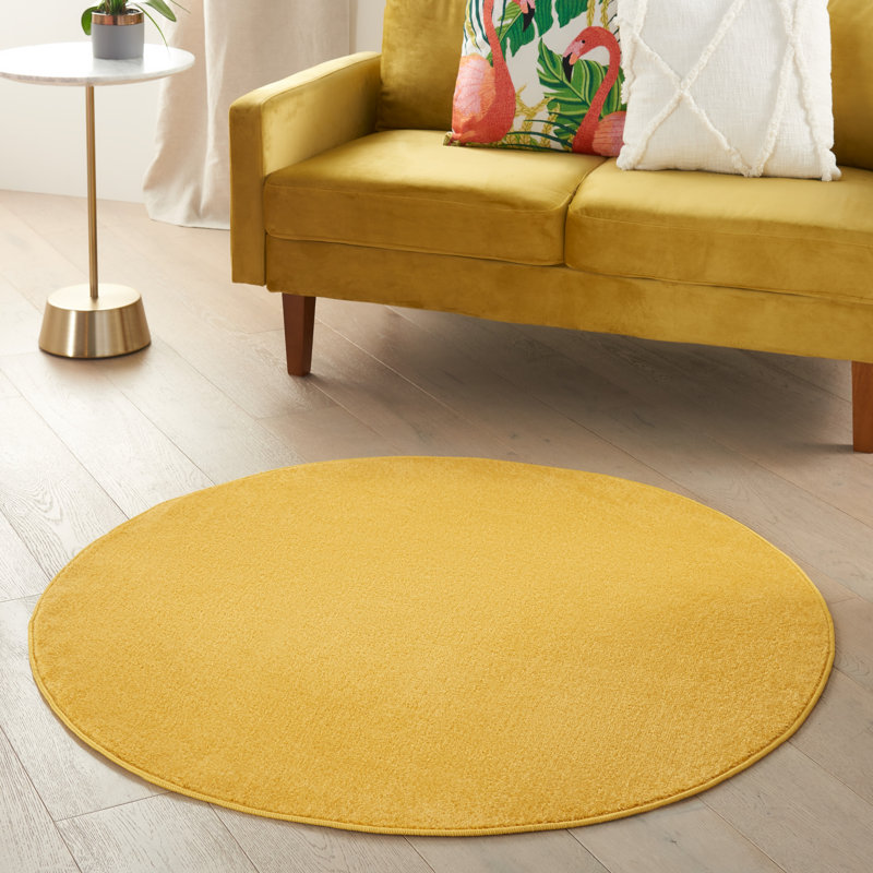 Nourison Essentials Yellow Indoor/Outdoor Area Rug, Square 5'