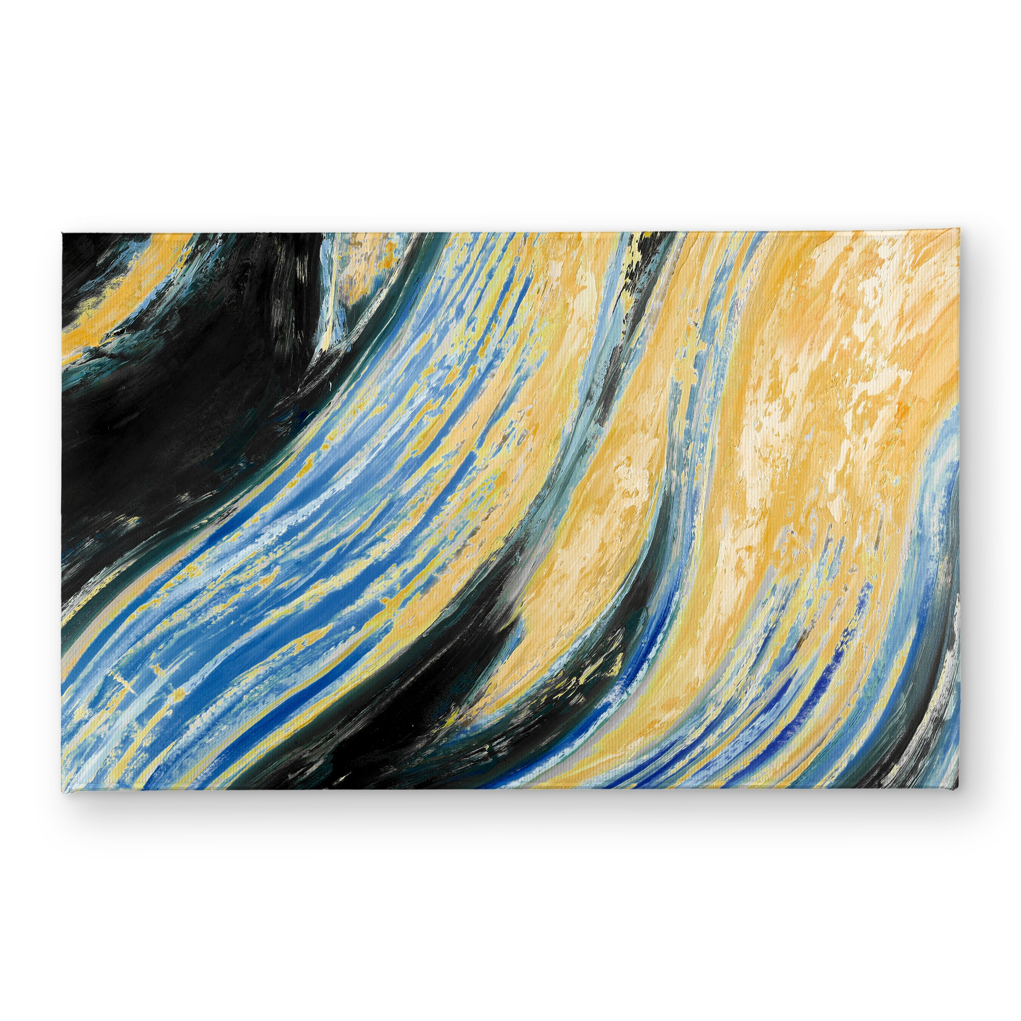 East Urban Home Wavy Magical Liquid Blue Abstract Door Mat for Home ...