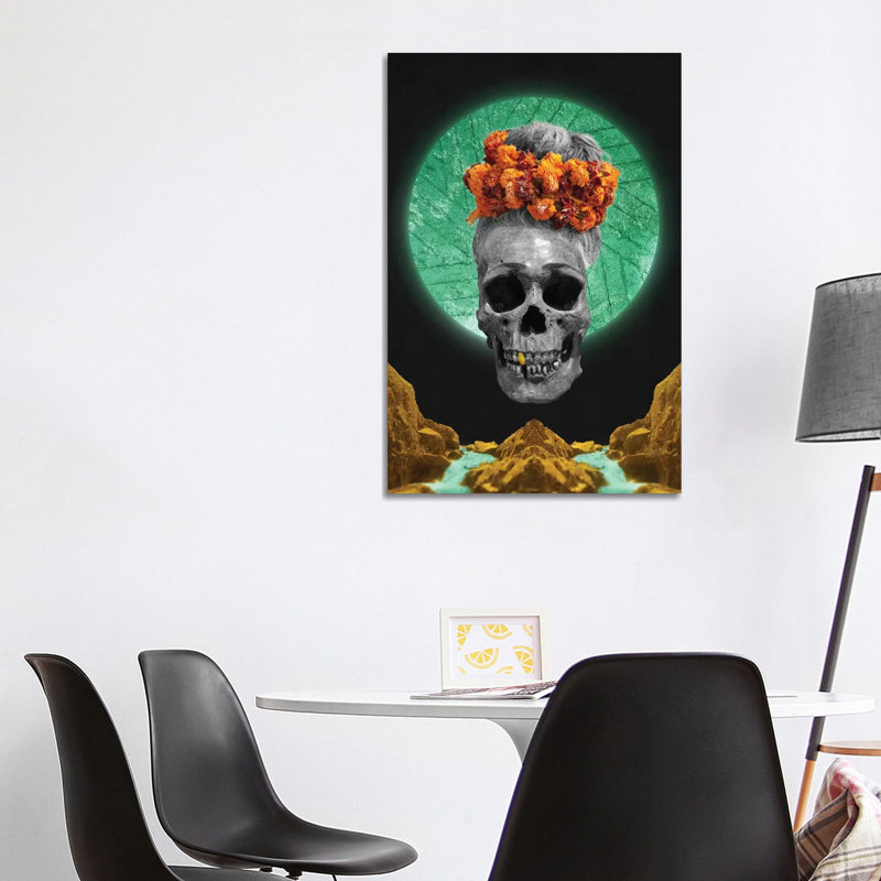 Skull Espiritual by Barruf - Wrapped Canvas Gallery-Wrapped Canvas Giclée, 101.6 cm H x 66.04 cm W x 1.91 cm D