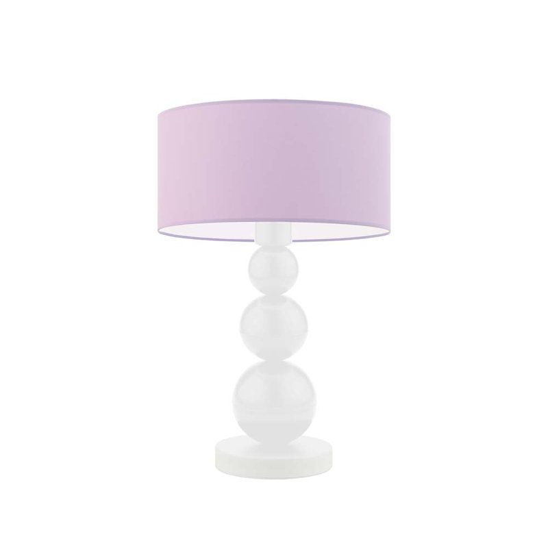 Henrika Metal Desk Lamp, Light Purple, White
