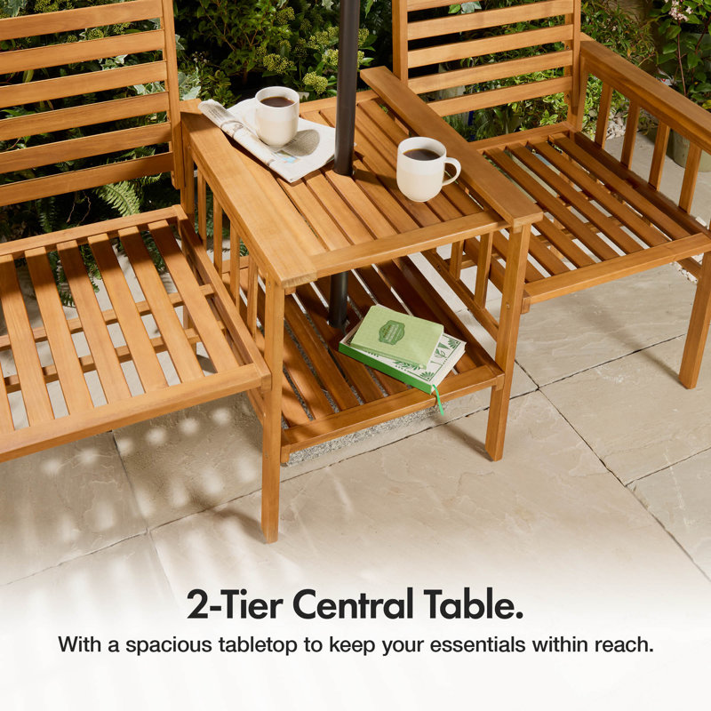 Wooden Love Seat