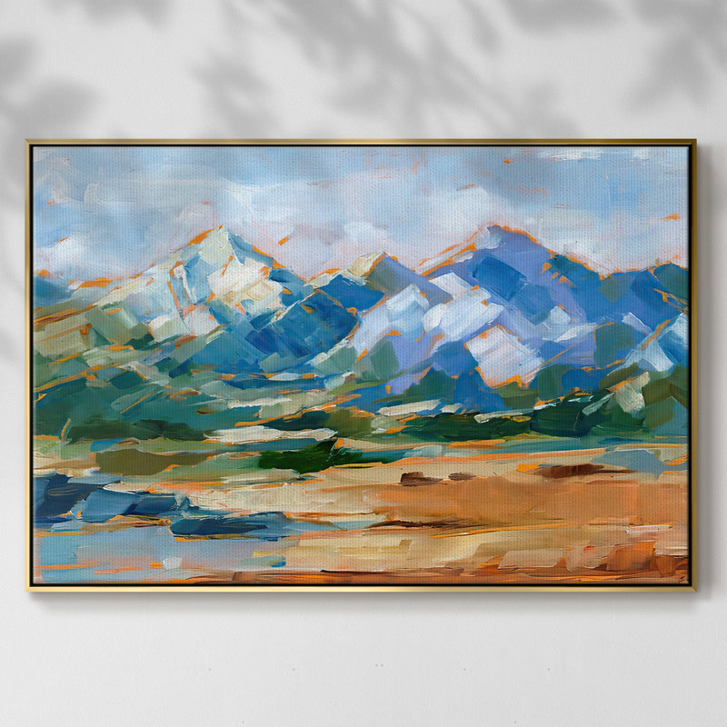 Blue Mountain Peaks II, reproduction d'art sur toile, H 17 po x l 25 po x P 2 po, Or