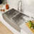 33'' L Farmhouse / Apron Double Bowl Stainless Steel Kitchen Sink
