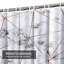 Marble Rose Triangles Geometric Gold Shower Curtain with 12 Hooks-1247558515