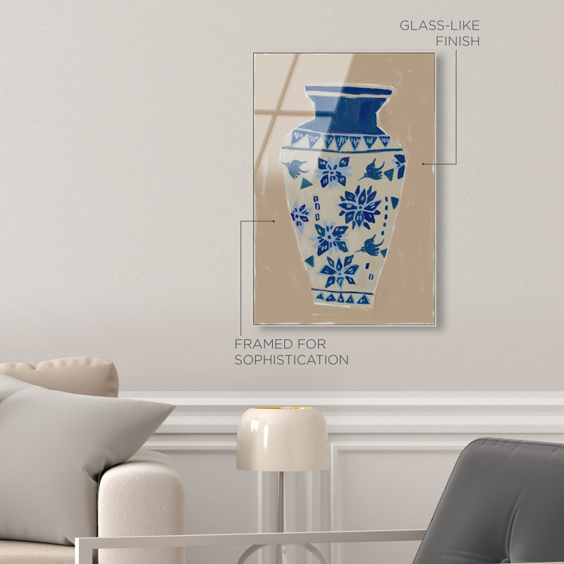 Heirloom Vase Print by Oliver Gal, 11"H x 16"W, Silver Floater Frame