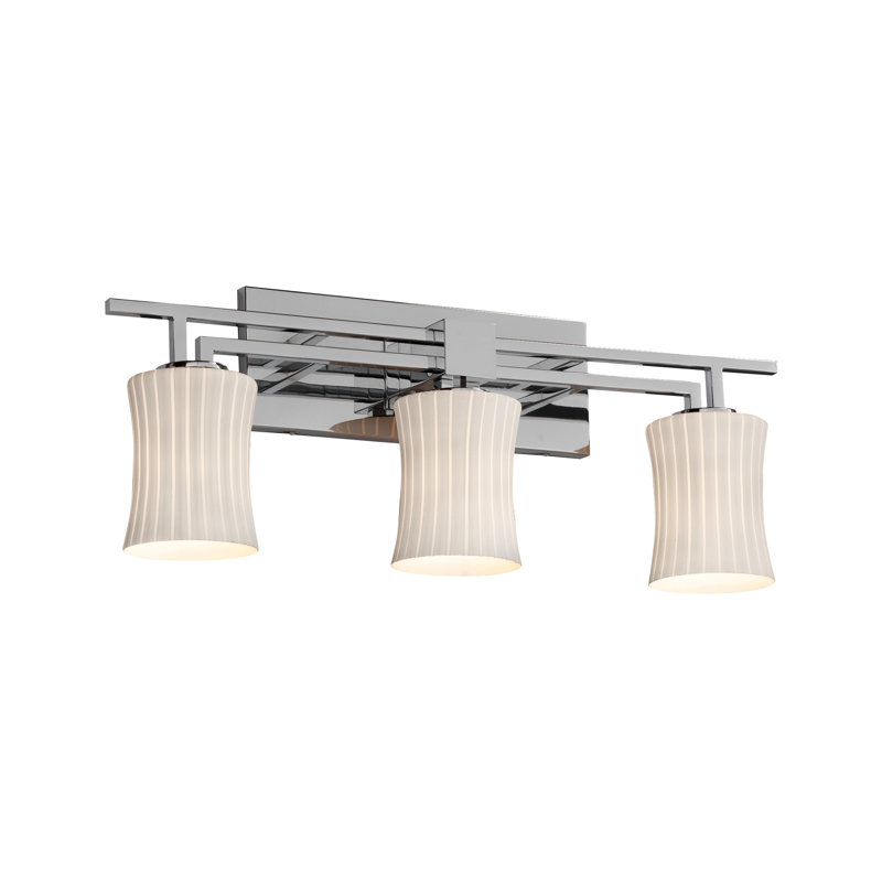 Bonamy 3 - Light Vanity Light, Weave, Polished Chrome