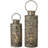 Daisy Lattice 2 Piece Metal Candle Lantern Set