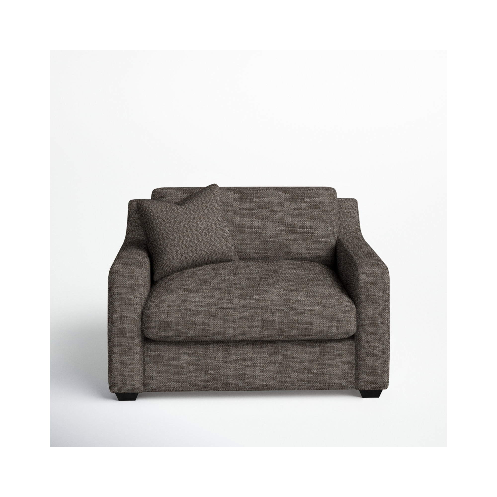 Rhodes Upholstered Chair And A Half, Drusky Charcoal Sustain® Basketweave