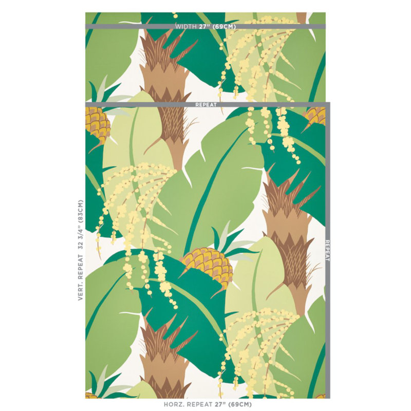 Ananas Wallpaper, Green