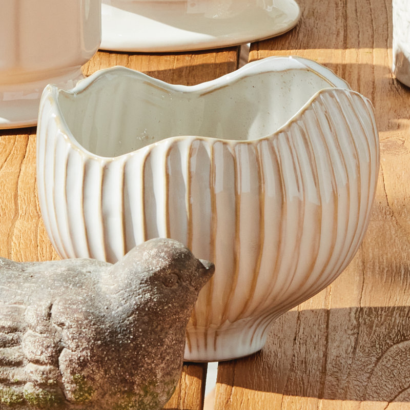 Conservatory Handmade Ceramic Planter, White