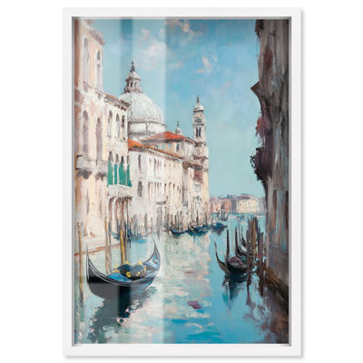 Décoration murale de cuisine à canal ombré Canal Clarity par Art Remedy, cadre blanc, 11 x 16