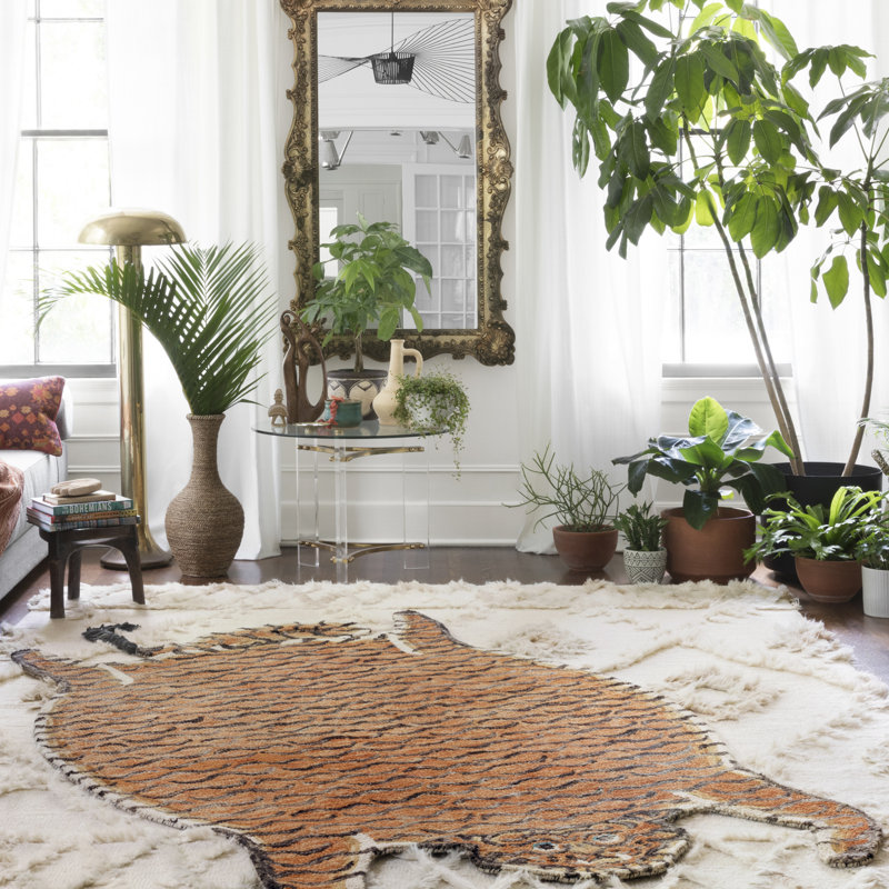 Feroz Wool Animal Print Indoor Rug, Novelty 4' x 6'
