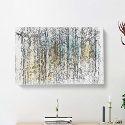 Sunlight Upon the Trees in Abstract - Wrapped Canvas