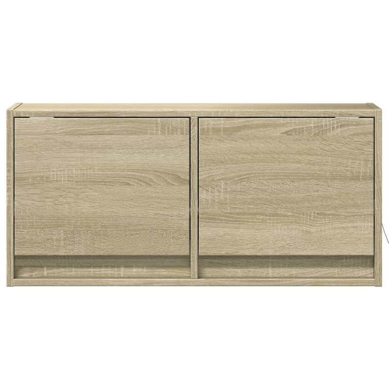 Vidaxl TV Wall Cabinet with LED Lighting 31 x 38cm, Sonoma Oak, 80cm