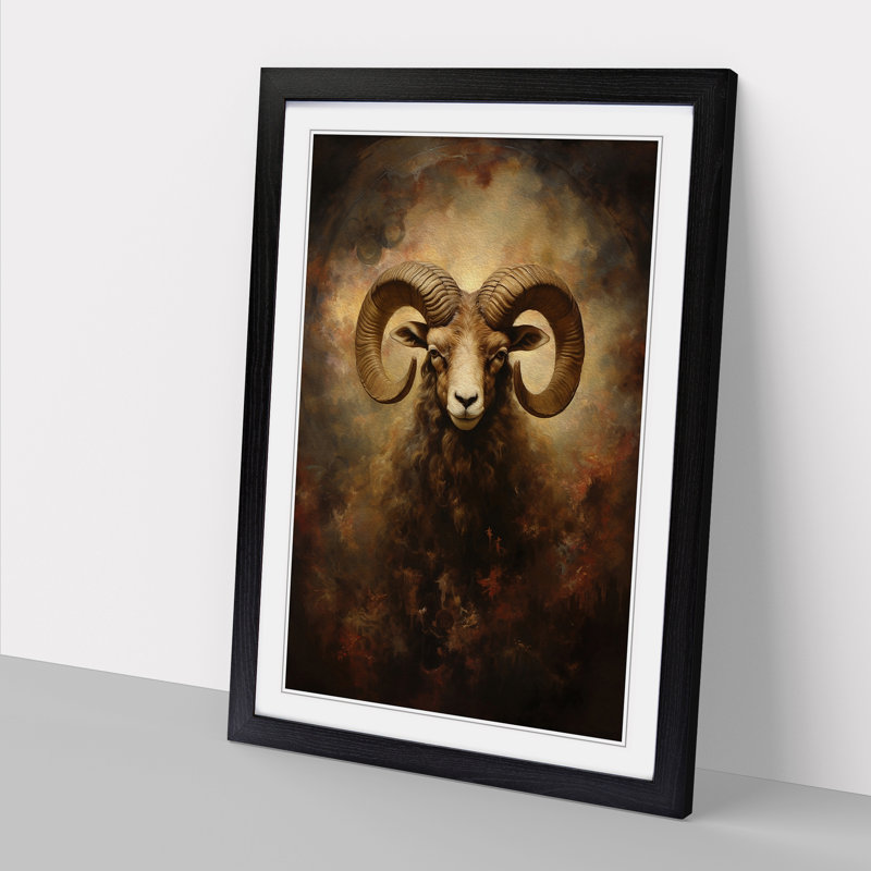Single Picture Frame Print on Wood, 46cm H x 34cm W, Black Framed