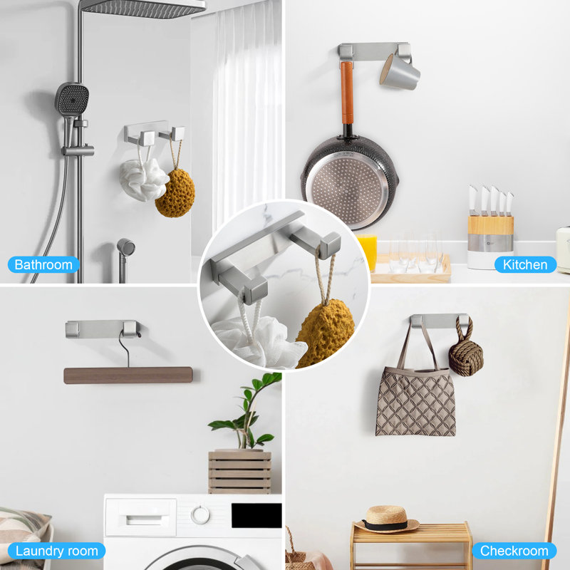Ensemble de quincaillerie de salle de bain (ensemble de 4), Nickel brossé
