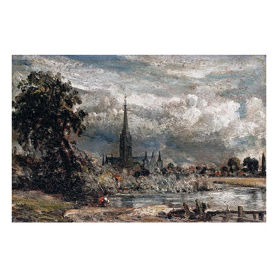 Salisbury Cathedral by John Constable - Wrapped Canvas Graphic Art