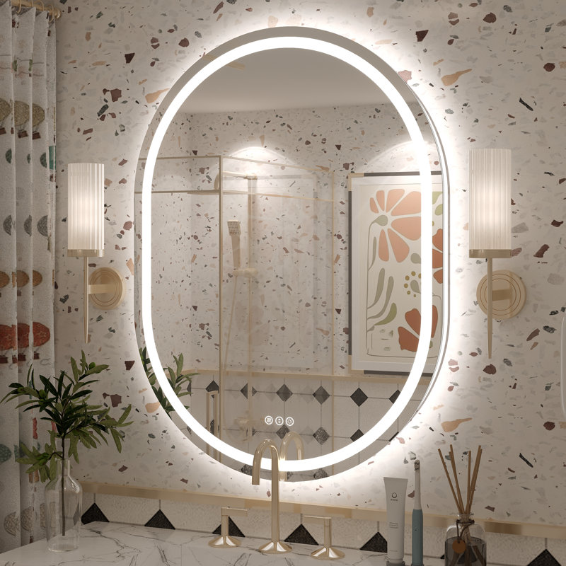 Miroir de salle de bain mural Molly, 40 po x 30 po