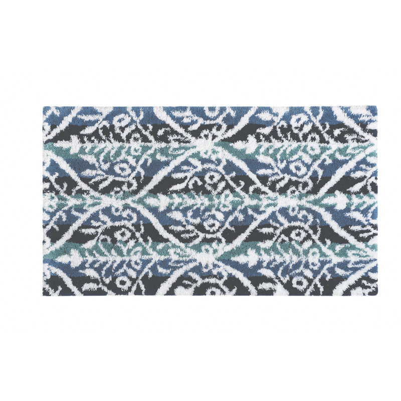 Firenze Bath Rug, 24'' W x 39'' L, Dark Blue