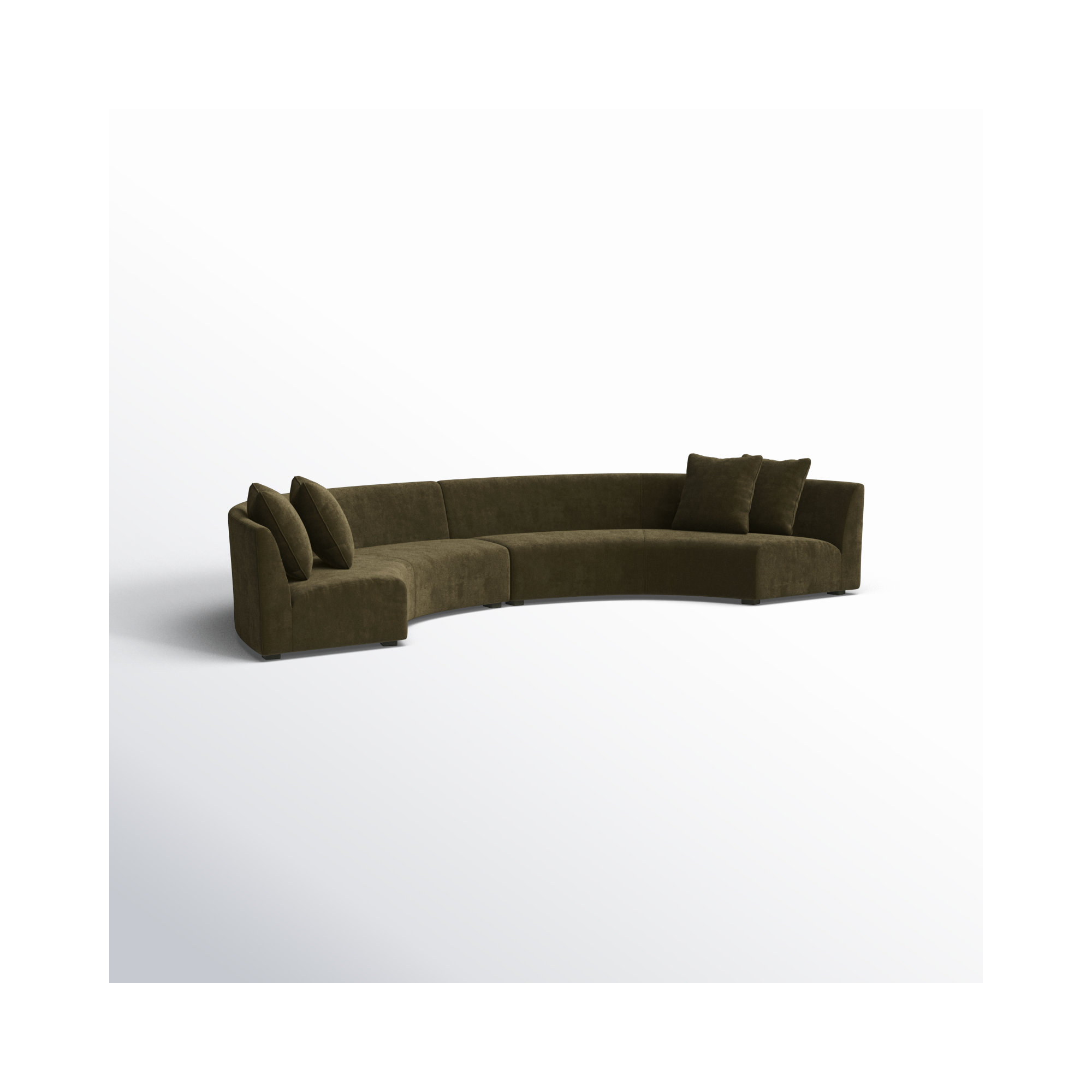 Aileen Modular Upholstered Sectional, Green