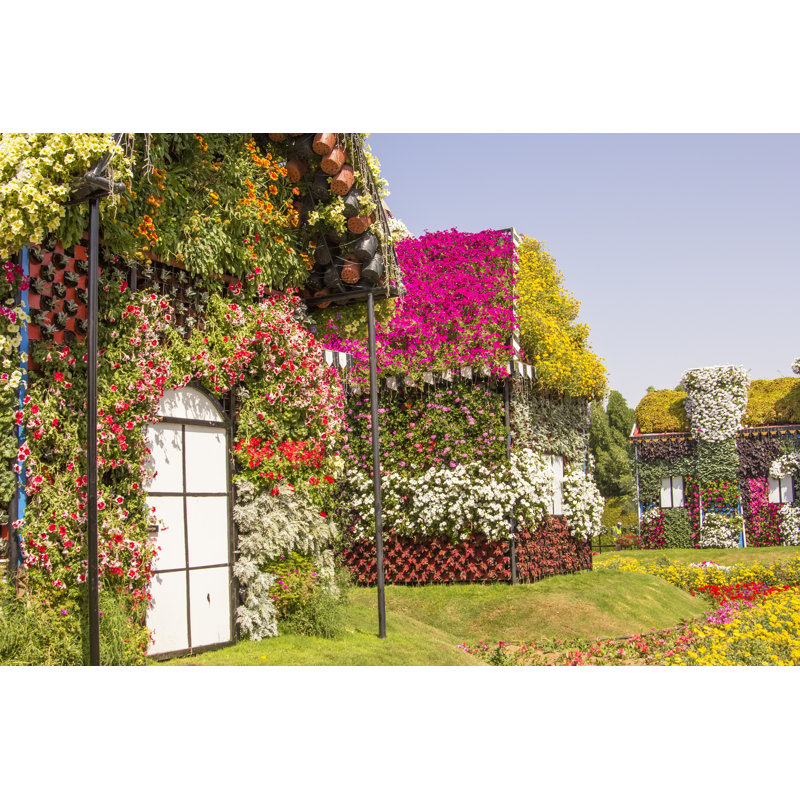 "Bahouses of Flowers in the Park" Miracle Garden par Alfaori, H 24 po x l 36 po x P 1,25 po