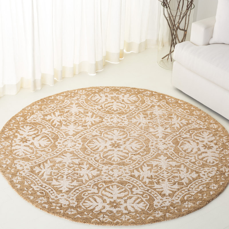 Tapis doré / ivoire Lauren Ralph Lauren Nina, Rond 6 pi