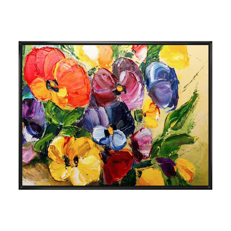 Fleurs du soleil VI - Reproduction de photo sur toile, H 8 po x l 12 po x P 1 po, Cadre flottant noir