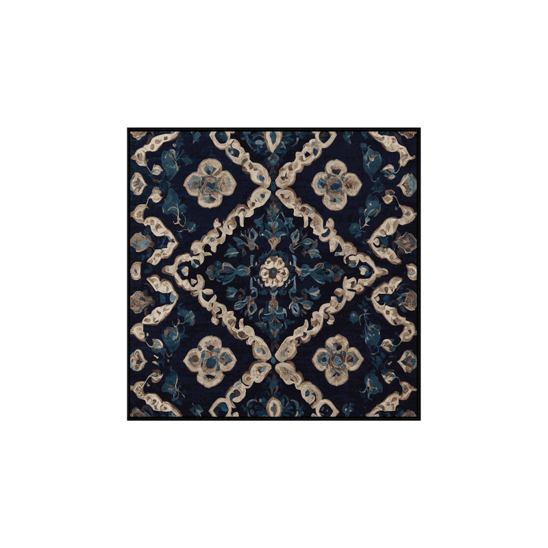 Tapis gris lavable à la machine, Carré 4 pi