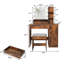 Ensemble coiffeuse avec tabouret et miroir Dasher-1348257647