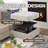Upholstered Chenille Sofa With USB Charger Port And Storage Function-828928227