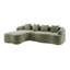 Canapé modulaire en forme de L en chenille de 104,7 po Boneless Mahwah-681306835