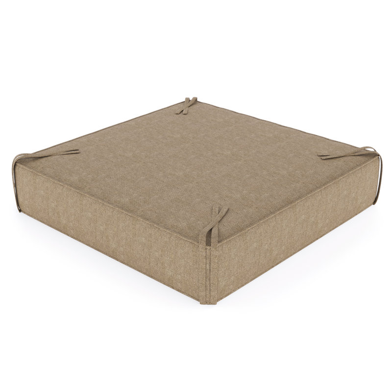 Sunbrella® Outdoor Ottoman Cushion, Spectrum Mushroom Sunbrella® Plainweave