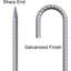 Piquets d'armature cloutés galvanisés, crochets en J de 12 pouces pour piquets de tente et de tente de camping, lot de 12, argent (ensemble de 8)