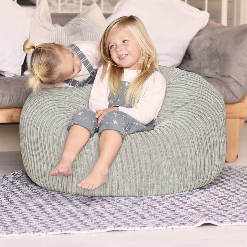 rucomfy Beanbags Jumbo Cord Kids Mini-Slouch Bean Bag Chair - Childrens Bedroom Playroom Furniture and Fun Decor. Arrives with Filling and Machine Washable - 60 x 80cm
