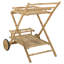  Chariot à thé avec roulettes en bambou naturel 79 x 67,5 x 84 cm
