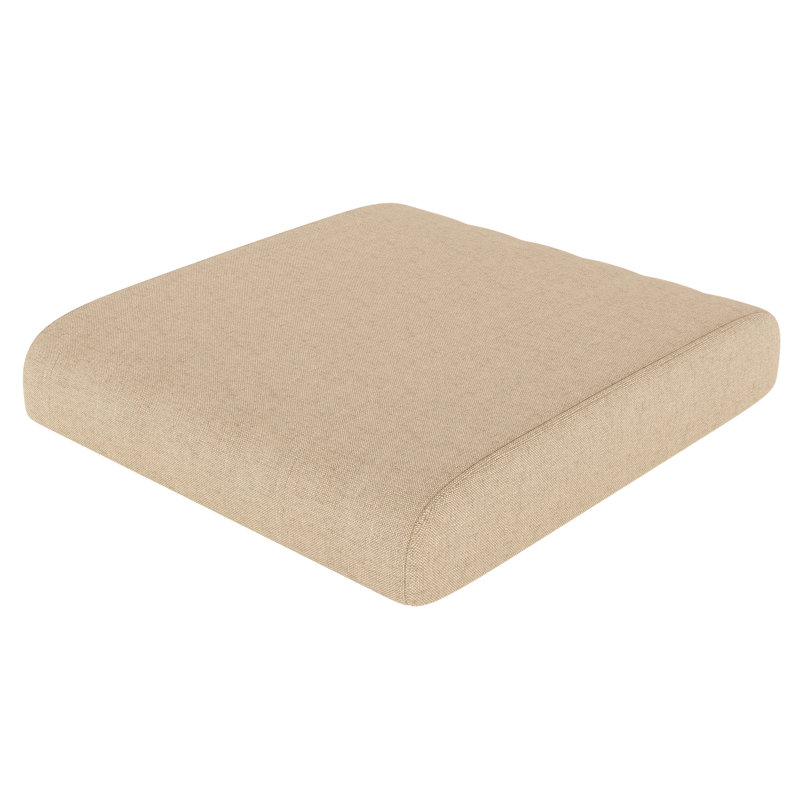 Lotta Lotta Sunbrella® Outdoor Ottoman Cushion, Sunbrella® Canvas Antique Beige, 22" W x 20" D