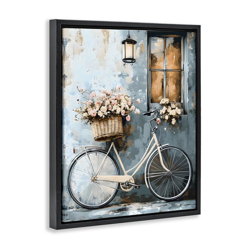 Cadre flottant charmant et charmant pour vélo, design par Creative Studio, H 31 po x l 25 po, Cadre flottant noir de jais