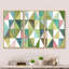 Motif géométrique mixte vert II - ensemble d'art moderne sur toile encadrée moderne et contemporain de 3-72043998-72043193