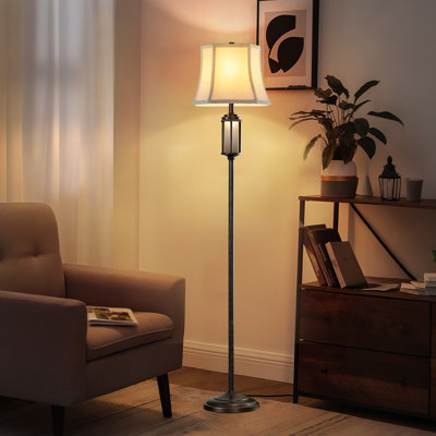 65.8'' Antique Brass Finish  Floor Lamp With Night Light