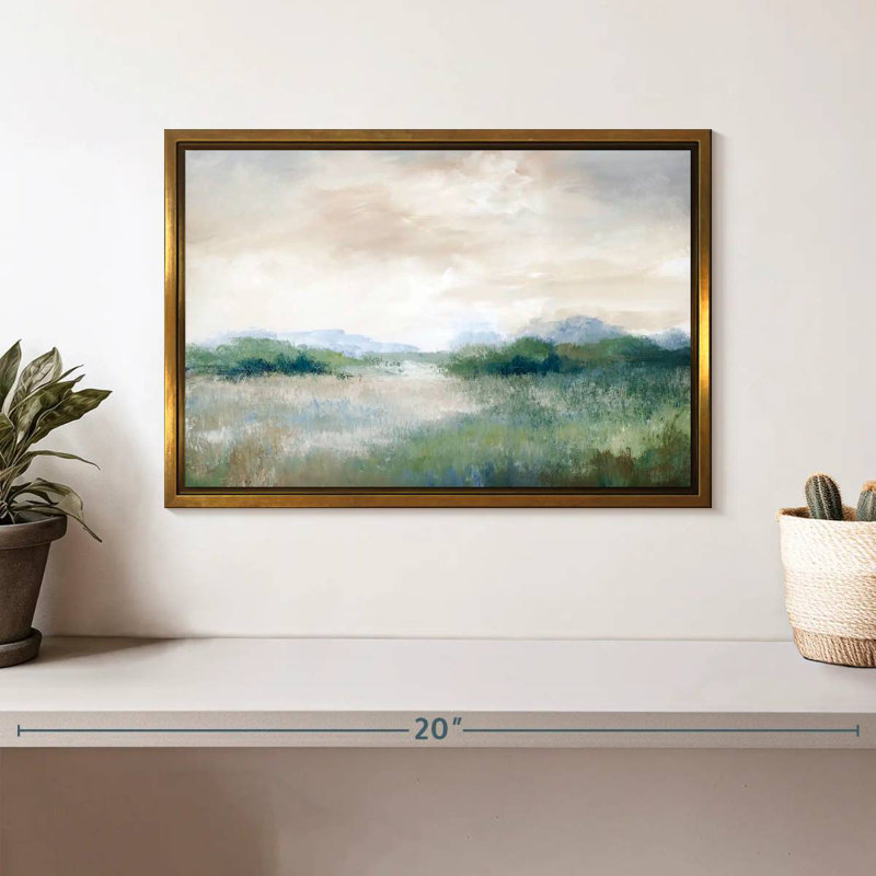 Calmer Vista, Cadre flottant doré, 13 po x 9 po