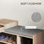 HOMCOM Upholstered Entryway Shoe Bench with Storage Drawer Distressed Grey
