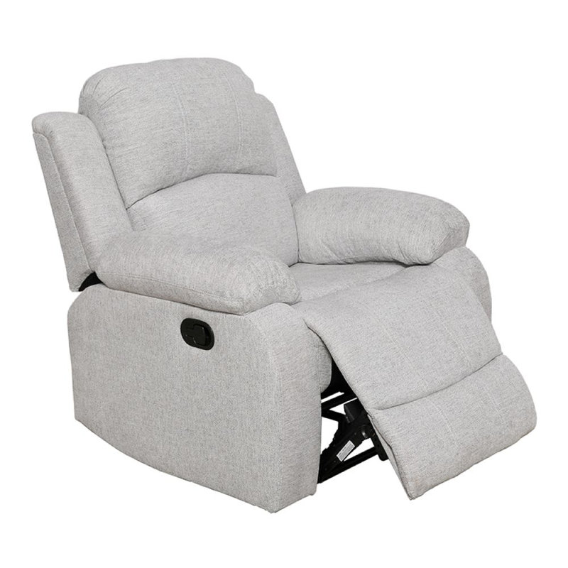 Caritina 3 - Pieces Linen Reclining Living Room Set, White Gray